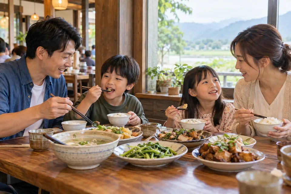 家庭聚餐的餐桌